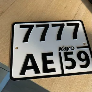 Plate number. Free
