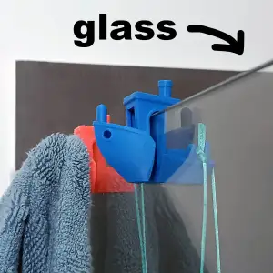 Benchy Glass Shower Towel Hook