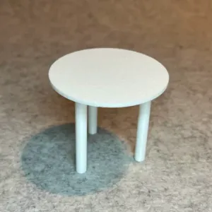 Round coffee table dollhouse miniature house 1:18