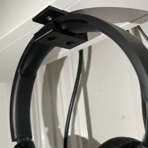 Simple under desk headphones hook