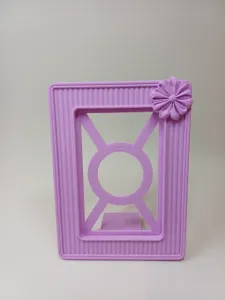floral picture frame stl, 10x15 cm photo decor