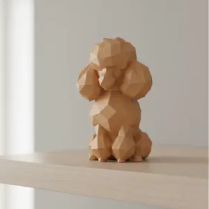 Low-poly style Poodle – Modern low-poly design