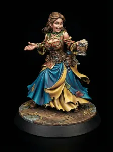 FREE NPC Female Patron Fantasy Miniatures 32mm STL for TTRPG