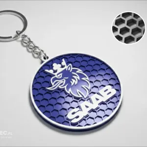 Saab logo keychian