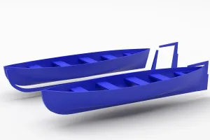Two diffrent ships boat jolly - in parts and in full