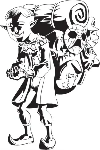 Happy Mask Salesman stencil