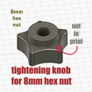 BOUTON DE SERRAGE POUR éCROU HEXA 8MM