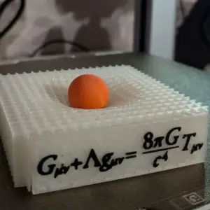Einstein's gravity warps space.