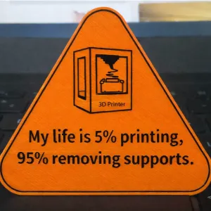 My life is 5% printing, 95% removing supports.