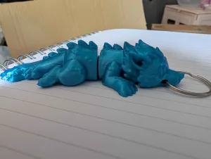 scaled wolf keyring