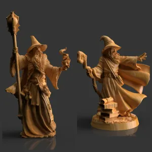 2 stl. evil magician, merlin, sorcerer, witcher