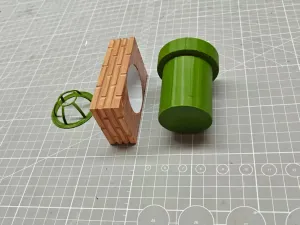 Mario-Style Pipe Flower Pot/Pen Holder, Detachable Design