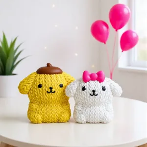 Pompompurin and Macaroon - Multipart - Knitted - Crochet