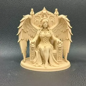 Celestial Empress – Winged Angel on Gothic Throne