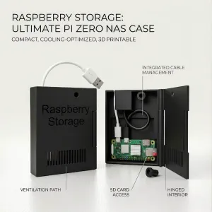 Raspberry Pi Zero 2 W Mini NAS Case