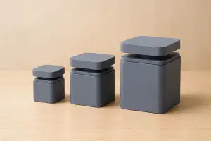 containers for small items in 3 sizes