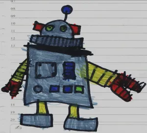 My daughter 4 yo robot