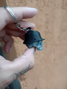 Skull Helmet Keychain ww2