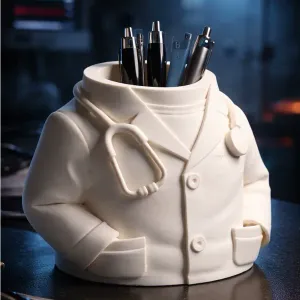 Doctor Pen Holder / Desk Organizer - Lab Coat