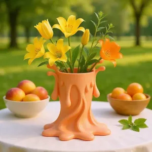 Melting Blossom Planter – Playful Organic Pot for 3D Printin