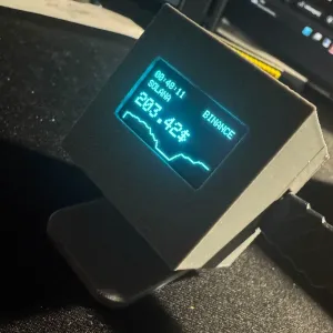 Live Crypto BINANCE Ticker Monitor OLED wemos BITCOIN market