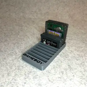 Games stand holder for 10 Gameboy cartridges