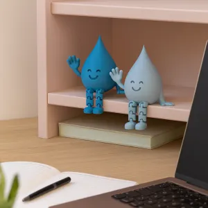 Water Reminder Figure | Flexi Hydration Drop Desk Decor