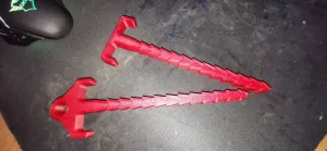 Reinforced Camping T-Pegs & Eyelet Anchors