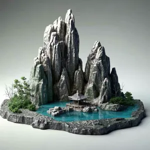 高山大湖小庭院