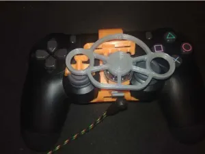 PS4 steering wheel with headphone jack on controller wheel