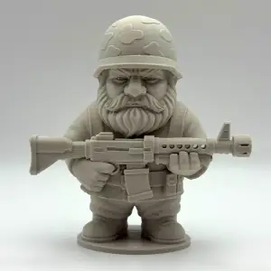 Army Guard Garden Gnome