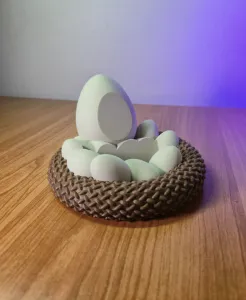Woven Easter nest phone stand