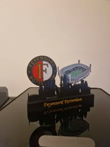 Feyenoord Rotterdam with Stadium & City of Rotterdam Skyline