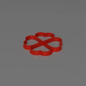 cookie cutter 4 hearts 25mm