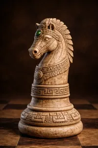 Caallo ajedrez tematico Imperio Maya 3mf
