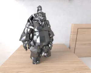 Chen Panda Warrior Lowpoly Low poly
