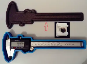 Caliper Box with battery holder