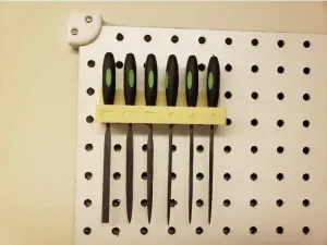 Peg Board Needle File Organizer