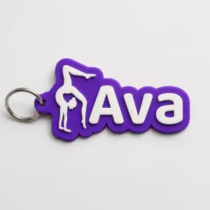 Ava's gymnastics name tag
