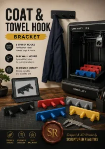 Coat  And Towel 3 hook system