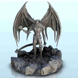 Winged demon with tail - figure dark miniatures warhammer