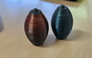 Easter speckled egg container with lid.