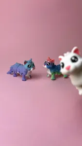 Cute Flexi Love Kissing Cats