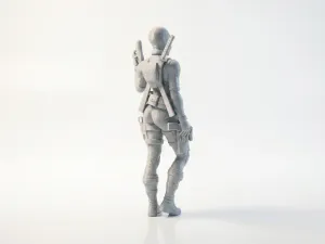 Lady Pool Figurine Female Action Hero 3D Printable