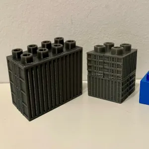 Cargo Container Bricks for Duplo (no supports)