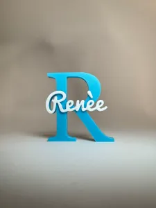 Placa de Identificação 3D - Renèe