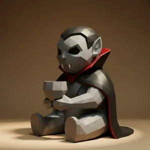Dracula with glass of Blood