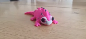 Articulated Dragon fruit Chameleon print in place multi colo