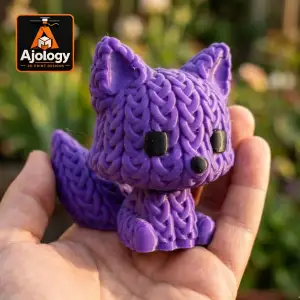Knitted Cute  Fox – STL & 3MF Files for 3D Printing
