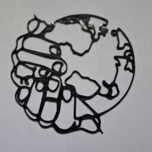 stencil del mundo sujeto con unas manos